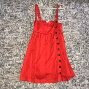 Orangey red urban outfitters button dress